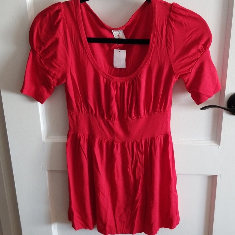 💜3 for $10💜 red babydoll tunic